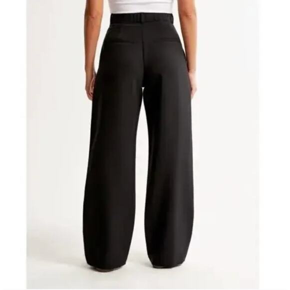 ABERCROMBIE & FITCH Sloane Tailored Wide Leg Pant Black Sz 31/12 {X52} - Picture 3 of 7